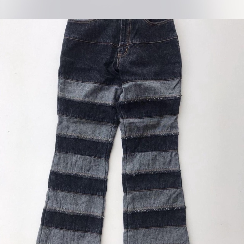 Striped Denim Women's Jeans
